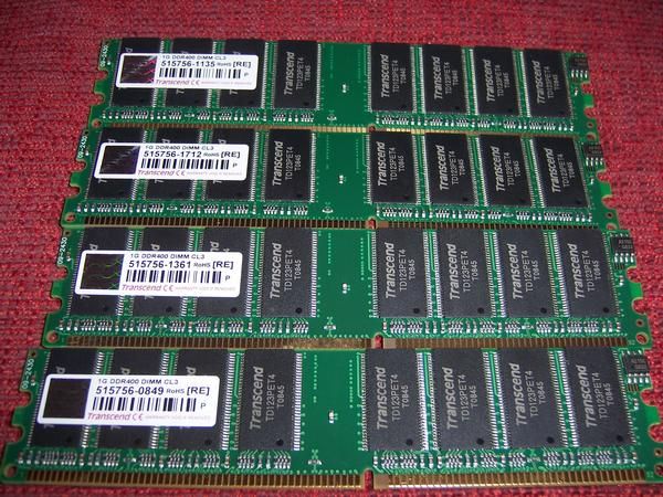 Transcend Memoria RAM 1GB DDR 400/PC3200