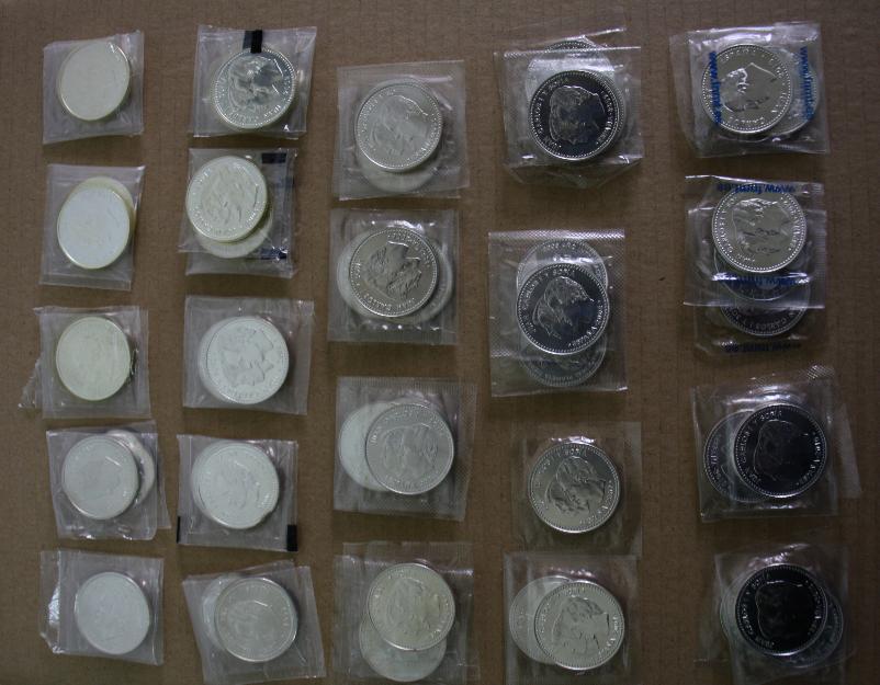 22 monedas de plata Juan Carlos I
