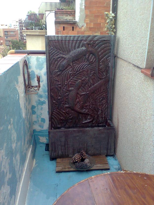 Fuente cascada, decoración Zen