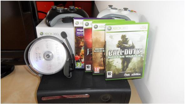 xbos 360 elite negra + kinect + 2 mandos+juegos