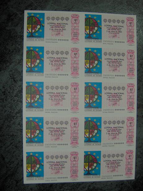 Billete de loteria nacional sin numeros