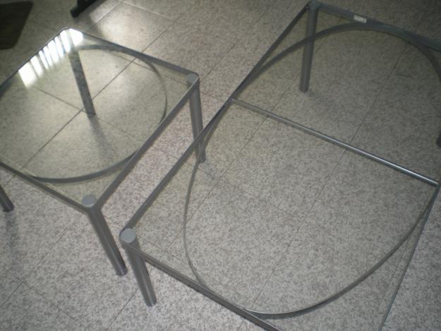 vendo mesa de centro y mesa axuliar de cristal