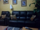 SOFA DE TRES PLAZAS MAS SILLON PIEL - mejor precio | unprecio.es