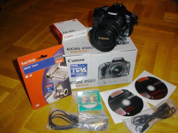 Cámara Reflex Canon EOS 450D + 18-55 IS + Accesorios