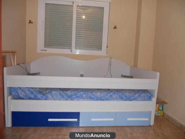 juego dormitorio-cama nido-armario y escritorio