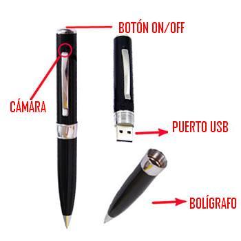 Boligrafo Espia Spypen 4GB.640x480 a 30fps.Video+camara de fotos+grabadora de sonidos