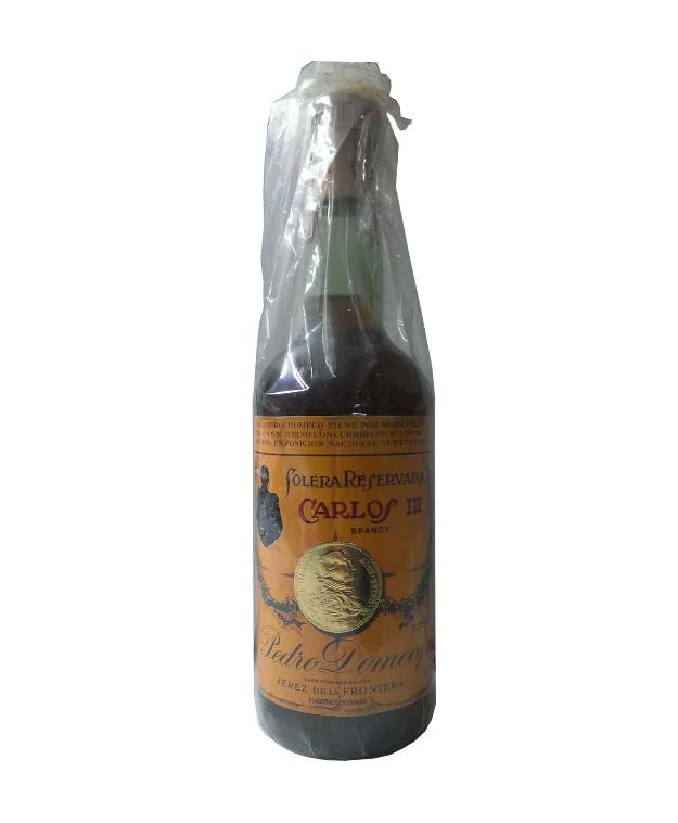 Brandy Carlos III Solera Reservada Pedro Domecq (Año 1972)