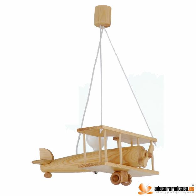 Lámpara infantil Avión Madera