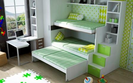 MUEBLES PARCHIS, ver literas escondidas triples, camas abatibles Madrid