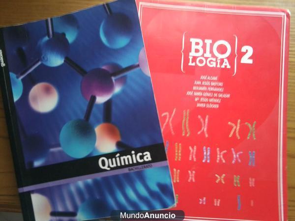 Libros Biologia y Quimica 2º Bachillerato