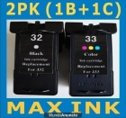 Lexmark 32 33 XL Negro color cartuchos Black & Colour Refilled Ink Cartridges - mejor precio | unprecio.es