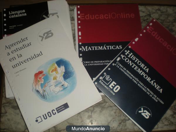 MATERIAL DE ESTUDIO DE ACCESO A LA UNIVERSIDAD PARA MAYORES DE 25 AÑOS