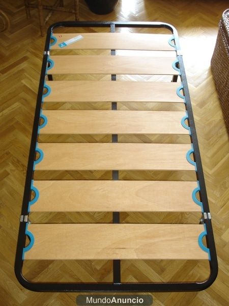 2 SOMIERES LAMINAS MADERA 90 X 190 CON PATAS NUEVOS
