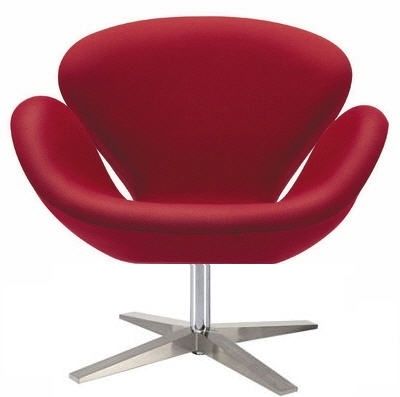 SILLON DISEO SW, TAPIZADO ROJO, BLANCO Y NEGRO