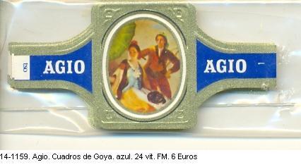 14-1159. Vitolas Agio. Cuadros de Goya. azul, 24 vit. FM