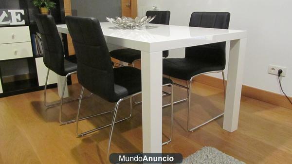 MESA COMEDOR BLANCA 160X85