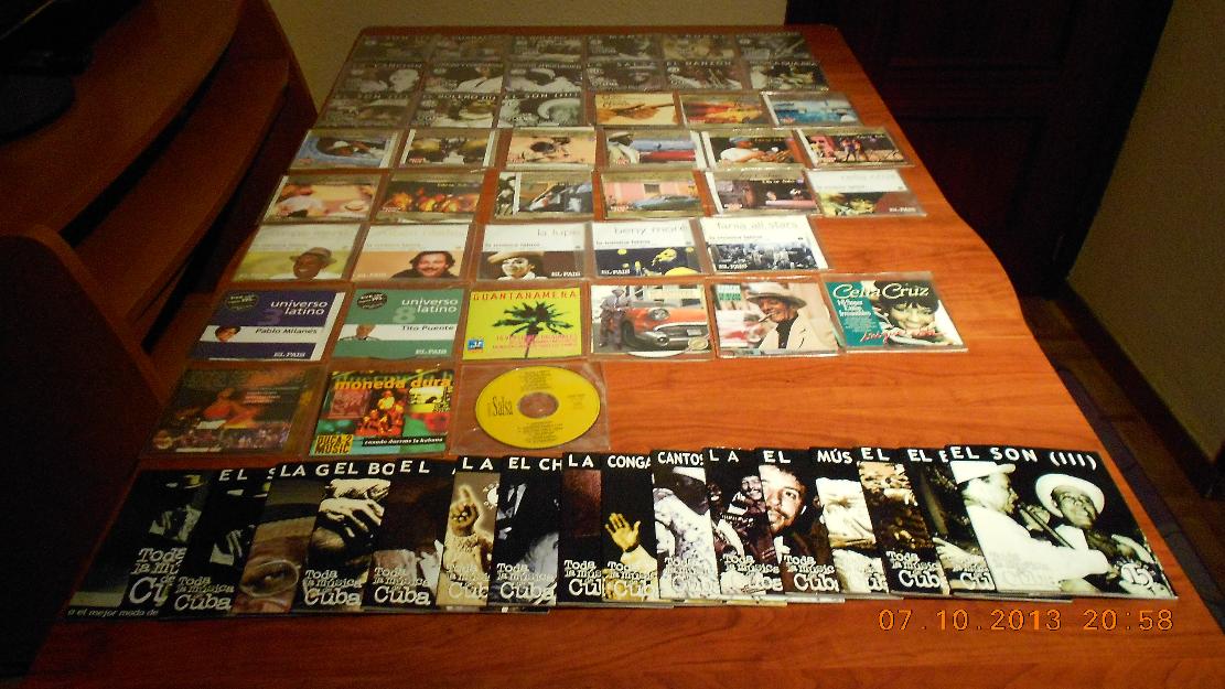 44 CDs de música tradicional originaria de Cuba (3 colecciones y otros) y cosas sobre Cuba