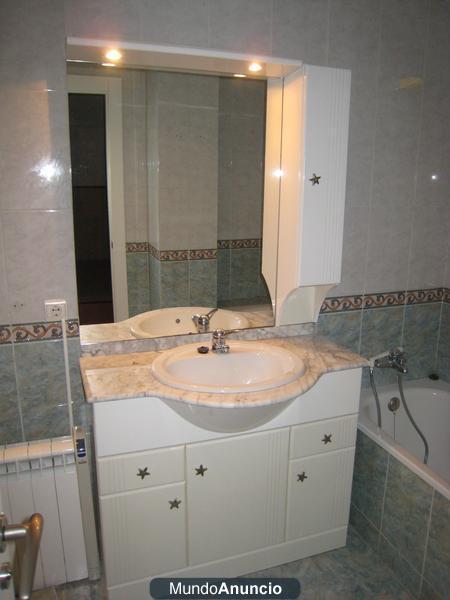 Mueble baño + lavabo + espejo + iluminación