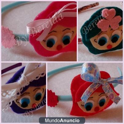 diademas infantiles fieltro broche