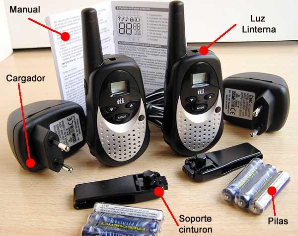 Walkie Talkie flytalk doble cargador y pilas recargables