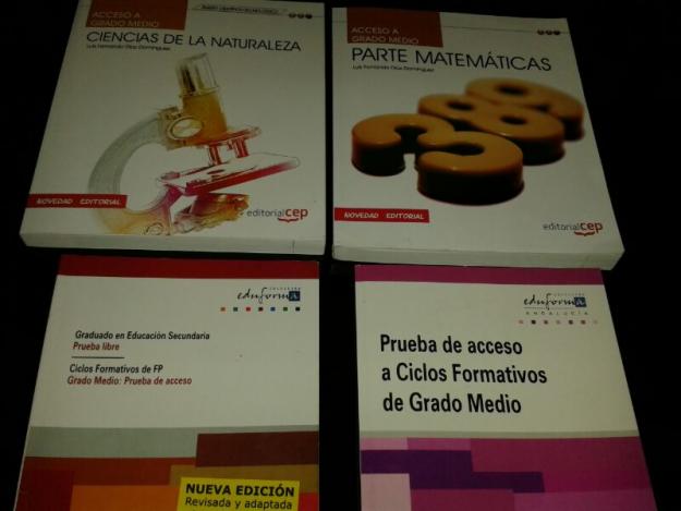 Se venden libros prueba de acceso a grado medio