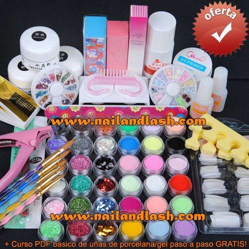 Kit acrilico completo uñas de porcelana completo manicura profesional