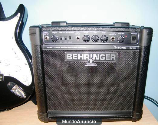 Vendo guitarra eléctrica Behringer+Ampli+Funda