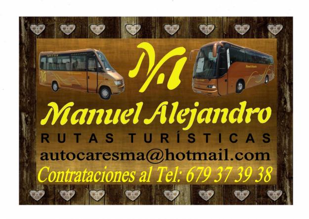 Alquiler de microbuses y autocares  Autocares Manuel Alejandro Transporte de Pasajeros