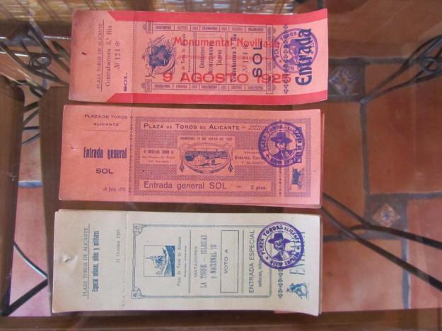 ENTRADAS DE PLAZA TOROS ALICANTE