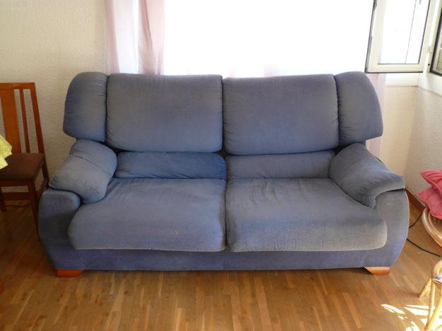 Sofa 3 plazas color azul 190x100