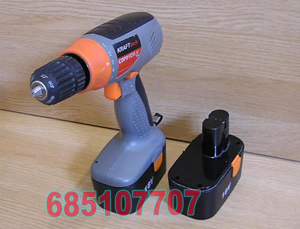 Taladro atornillador Kraft Tech con 2 baterias inalambrico