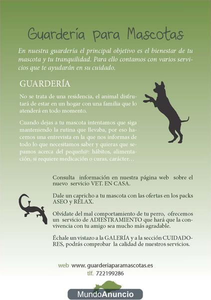 GUARDERIA PARA MASCOTAS