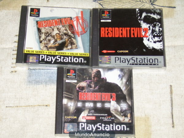 Resident evil 1 2 3 PSX PS2 PS3
