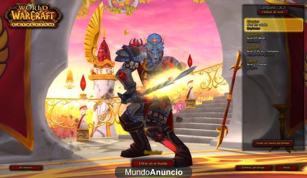 Cuenta wow Paladin 85 full 2200+ Buen gear PVE!