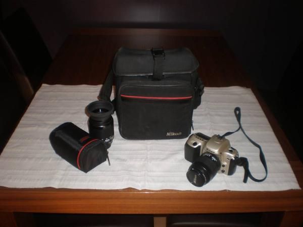 Nikon F50+objetivo Nifon 80x200+Bolsa transporte+...