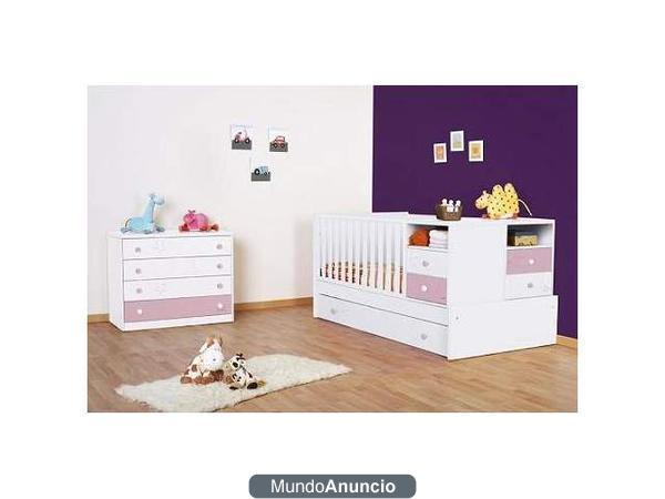Vendo cuna convertible nueva sin uso + silla de paseo marca Jane + complementos 700 euros