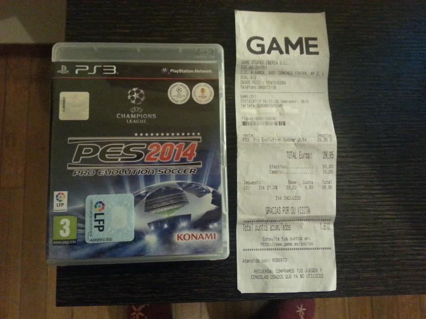 Pes 2014 nuevo pro evolution 14 25 euros