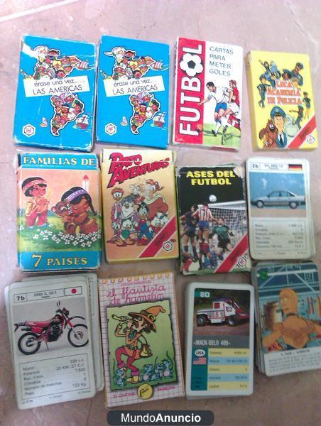 Barajas de cartas de los años ´80