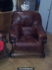 Se vende sillon clasico de piel marron autentica - mejor precio | unprecio.es