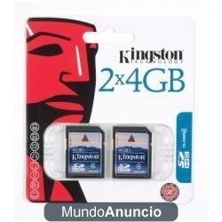 Kingston - Tarjeta de memoria SDHC 4 GB Pack de 2 clase 4