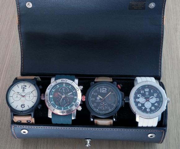 Colección de 4 relojes hombre + relojero
