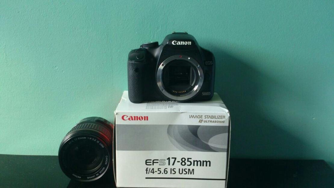 Urge venta. canon eos 500d+objetivo 17-85mm