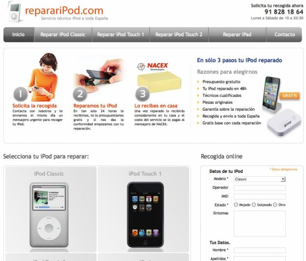 Reparar iPod. Servicio técnico especializado