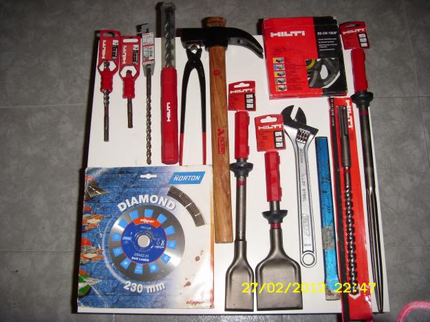 VENDO BROCAS HILTI, CINCELES, ACCESORIOS HILTI Y MAS