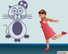 Gatuca Lazo Vinilo decorativo infantil - mejor precio | unprecio.es