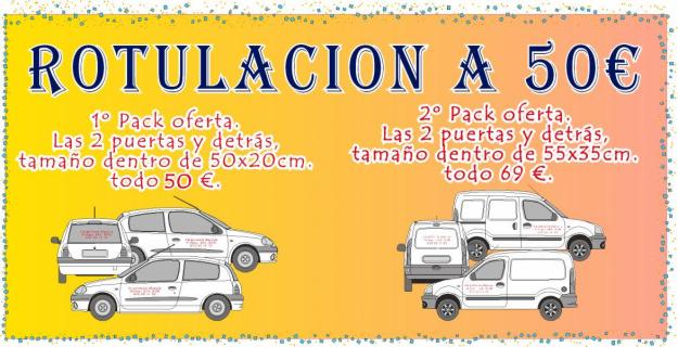 Ejemplos de ofertas rotulación vehículos, Barcelona.
