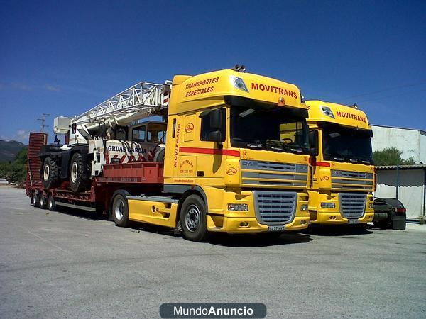 transporte en gondola de maquinaria