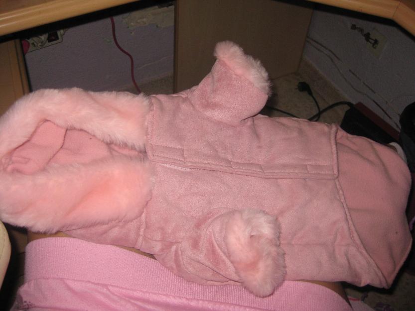 abrigo para perros rosa invierno talla M