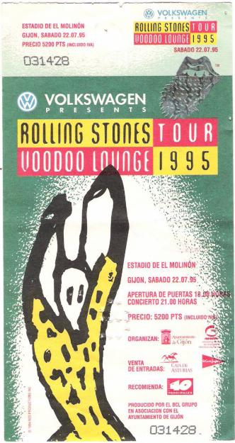 Entrada Rolling Stones 1995