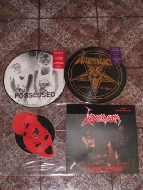 lote coleccion discos de vinilo picture disc de Venom-iron maiden-heavy metal